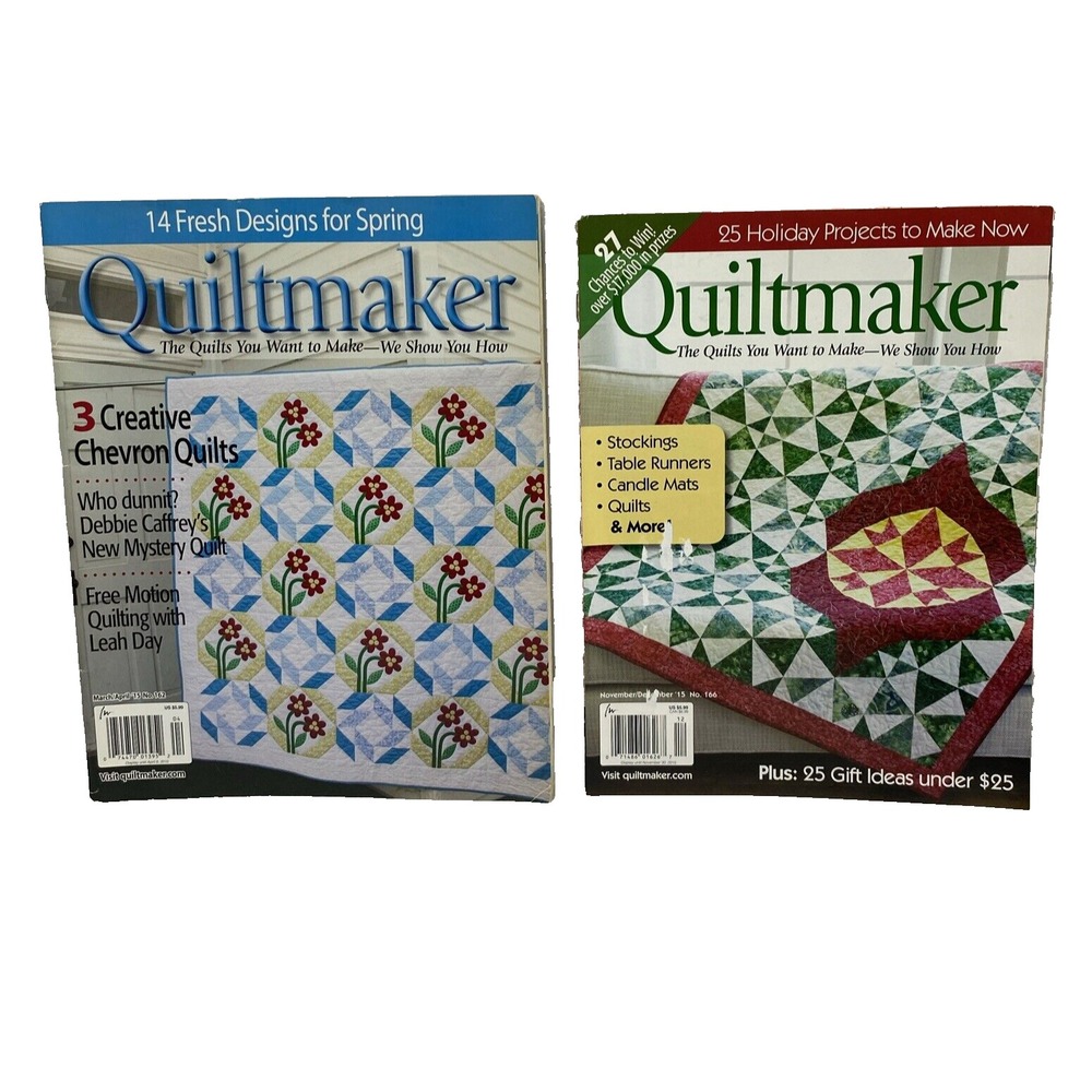 2 Quiltmaker Magazines March/April & November/December 2015 Quilt Patterns‎